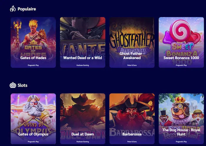 ShinyWilds Casino jeux
